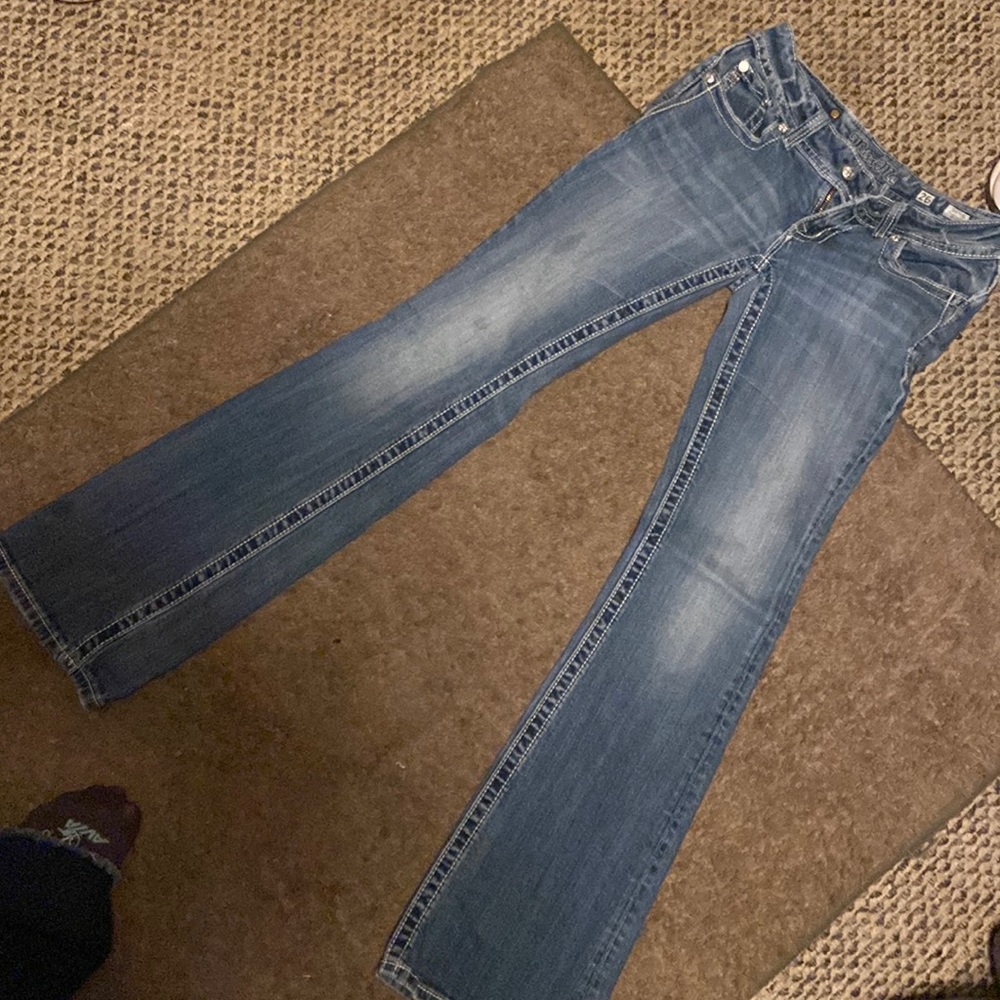 Miss me jeans no rips or holes 31 inch inseam 6 1/2 inch rise